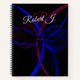 Cuaderno en espiral de abstracción geométrica