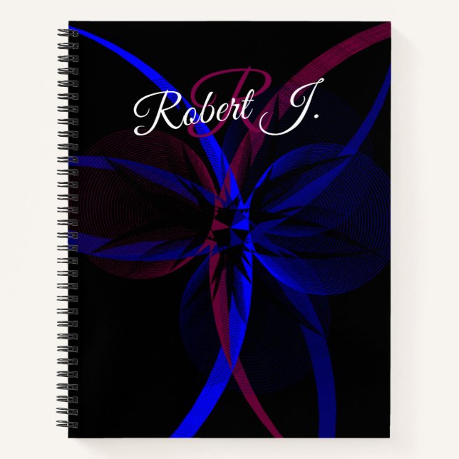 Cuaderno en espiral de abstracción geométrica (Anverso)