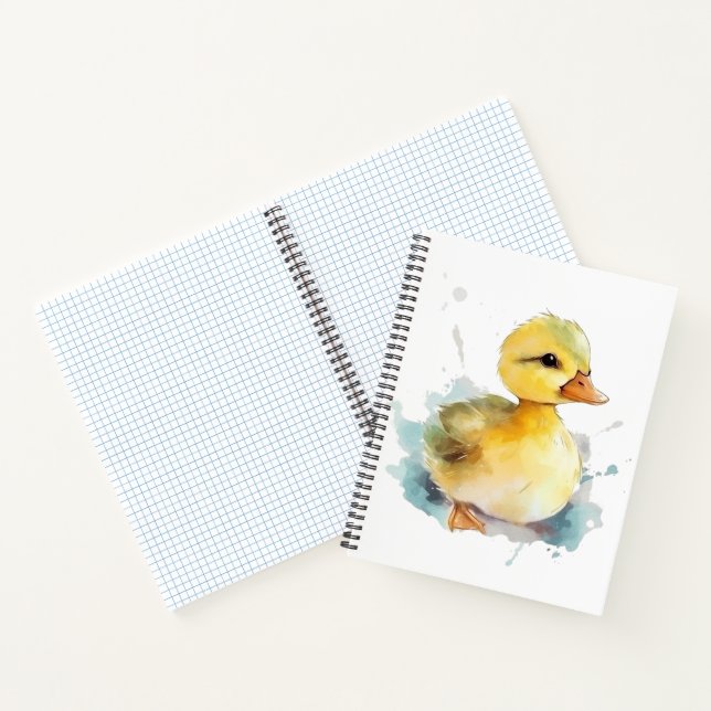 Cuaderno en espiral de acuarela de patito (Interior)