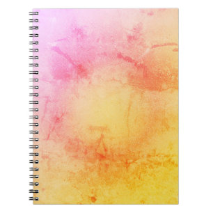 Cuaderno en espiral de acuarela de puesta de sol