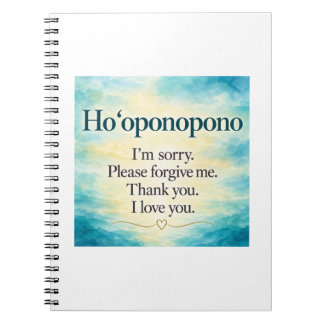 Cuaderno en espiral de acuarela Ho’oponopono