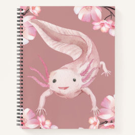 Cuaderno en espiral de ajolote rosa