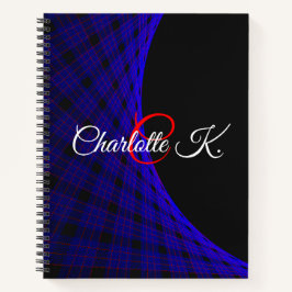 Cuaderno en espiral de alfombra de espacio geométr