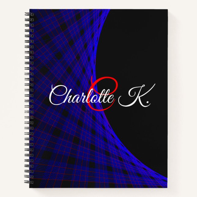 Cuaderno en espiral de alfombra de espacio geométr (Anverso)