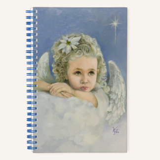 Cuaderno en espiral de ángel de Navidad