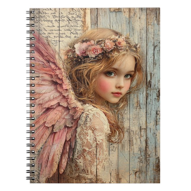 Cuaderno en espiral de ángel lindo (Frente)