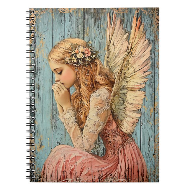 Cuaderno en espiral de ángel lindo (Frente)