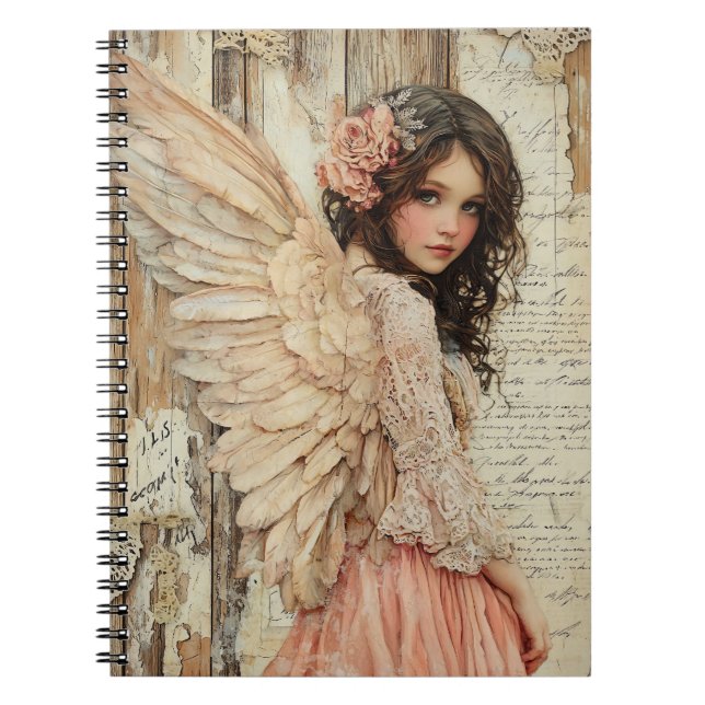 Cuaderno en espiral de ángel lindo (Frente)
