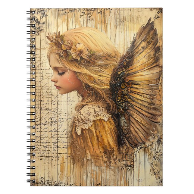 Cuaderno en espiral de ángel lindo (Frente)