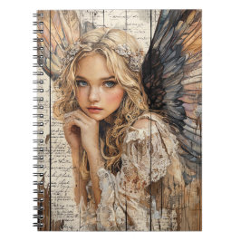 Cuaderno en espiral de ángel lindo