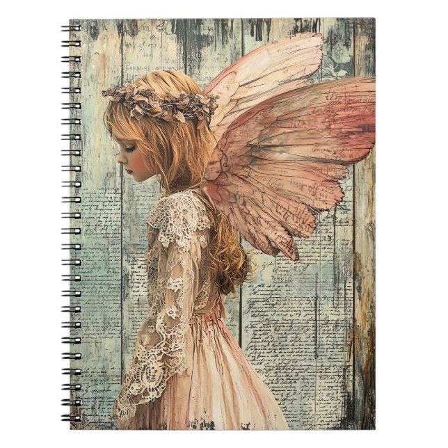 Cuaderno en espiral de ángel lindo (Frente)