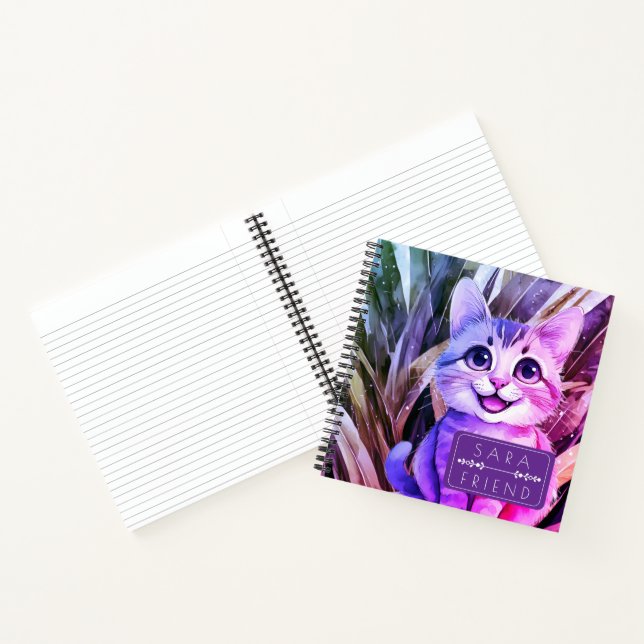 Cuaderno en espiral de animales mascotas gatos (Interior)