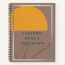 Cuaderno en espiral de año nuevo Cozy Paws 2026