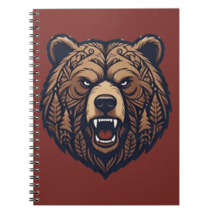 Cuaderno en espiral de arte tribal salvaje de cabe