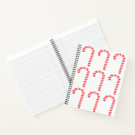 Cuaderno en espiral de bastones de caramelo