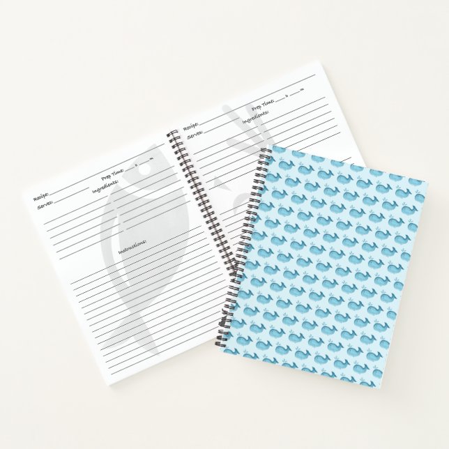 Cuaderno en espiral de bebé ballena lindo (Interior)