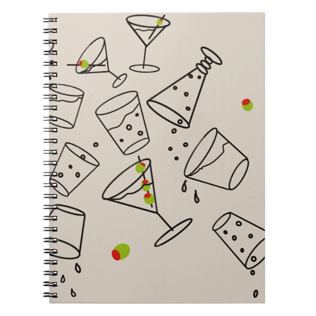 Cuaderno en espiral de bebidas (Frente)