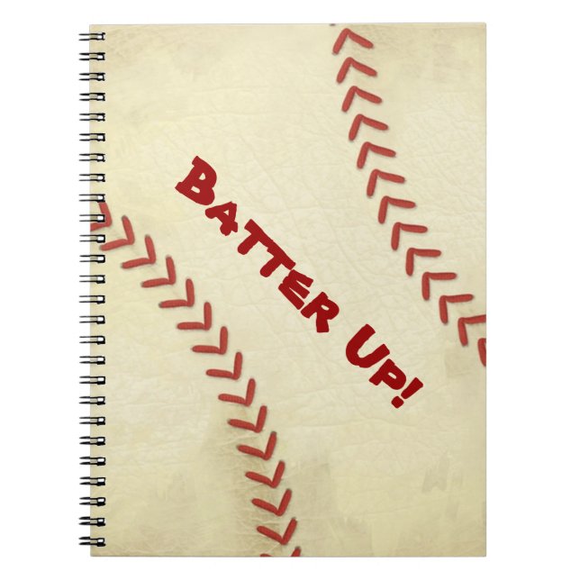 Cuaderno en espiral de béisbol Batter Up (Frente)