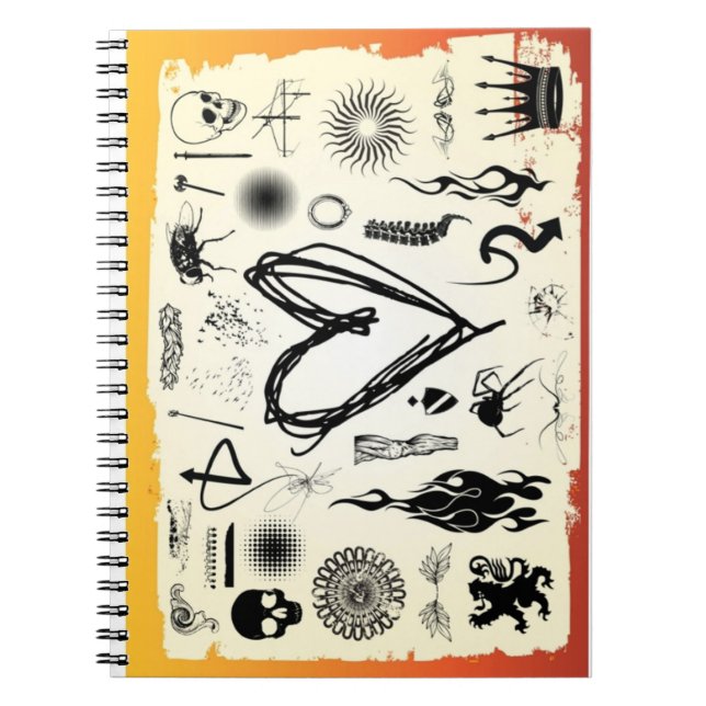 Cuaderno en espiral de boceto de corazón alternati (Frente)