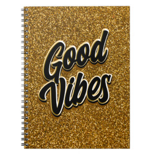 Cuaderno en espiral de buenas vibras