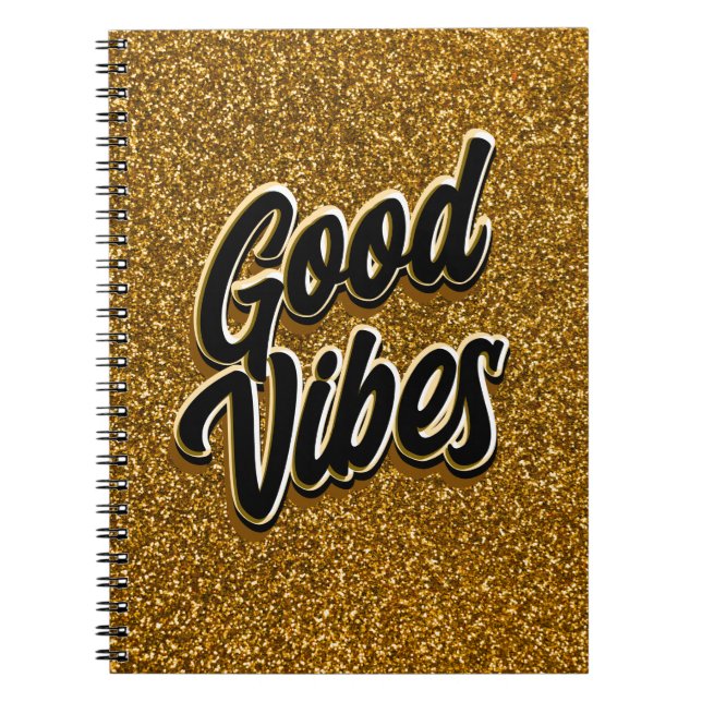 Cuaderno en espiral de buenas vibras (Frente)
