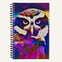Cuaderno en espiral de búho "Woody Whoo"