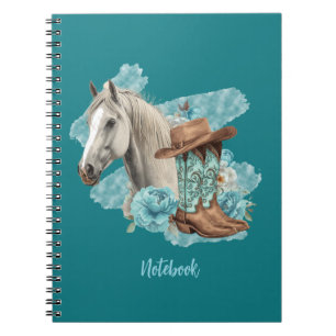 Cuaderno en espiral de caballo occidental