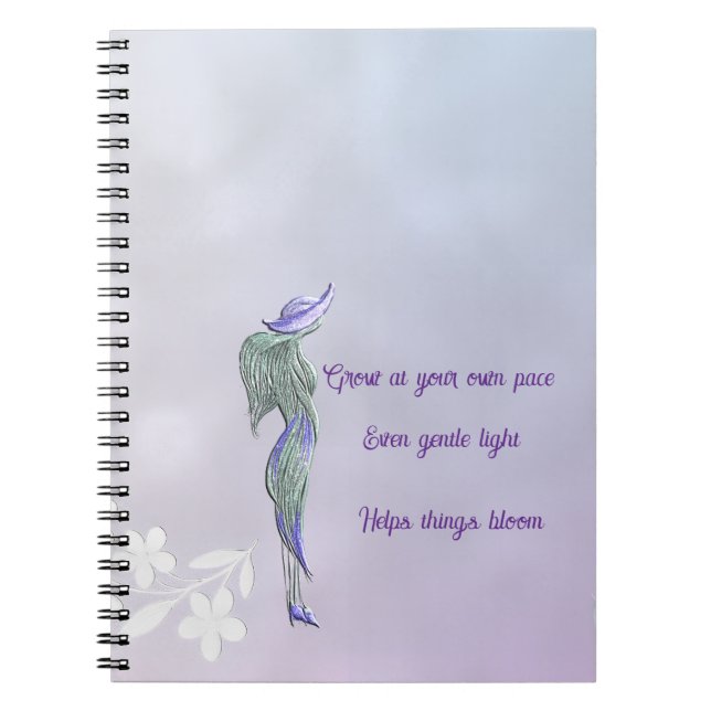 Cuaderno en espiral de calma refinada (Frente)