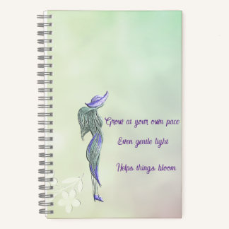 Cuaderno en espiral de calma refinada