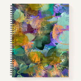 Cuaderno en espiral de campo de flores de arte abs