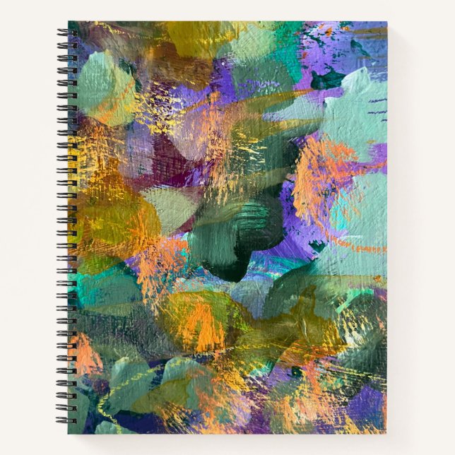 Cuaderno en espiral de campo de flores de arte abs (Anverso)