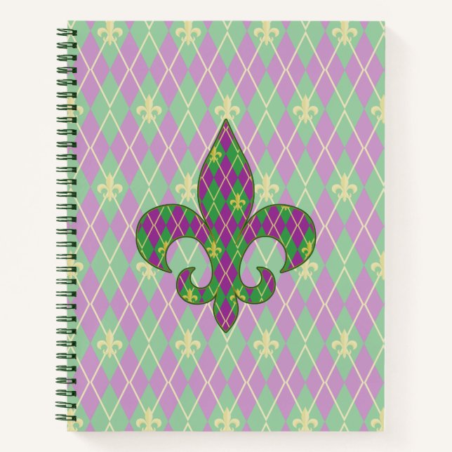 Cuaderno en espiral de Carnaval Argyle (Anverso)