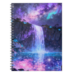 Cuaderno en espiral de cascada celestial