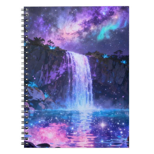 Cuaderno en espiral de cascada celestial (Frente)