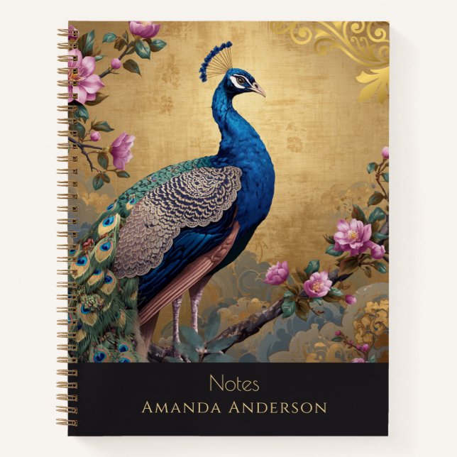 Cuaderno en espiral de Chinoiserie Pavón (Anverso)