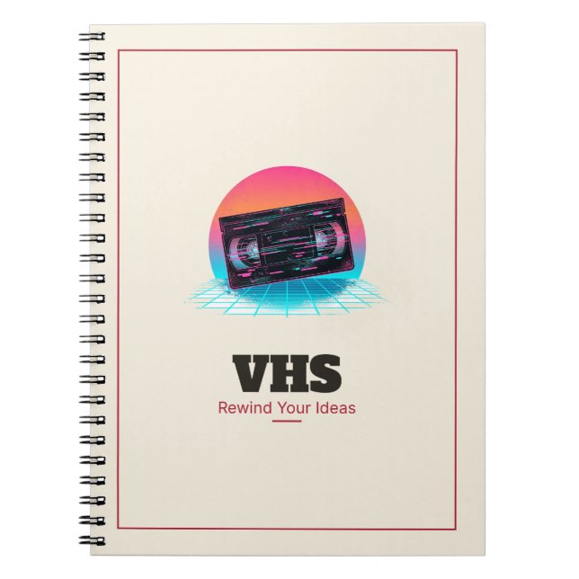 Cuaderno en espiral de cinta VHS (Frente)