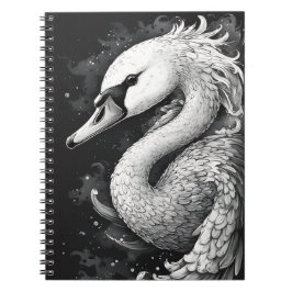 Cuaderno en espiral de "Cisne de la trompeta" vist