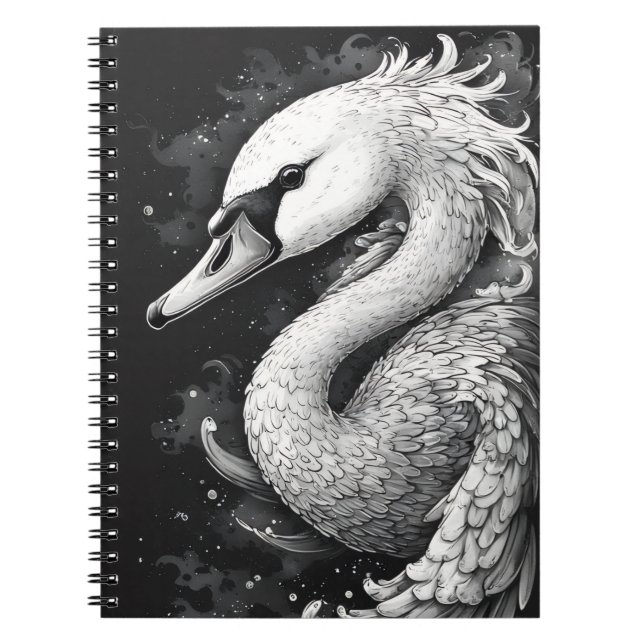 Cuaderno en espiral de "Cisne de la trompeta" vist (Frente)
