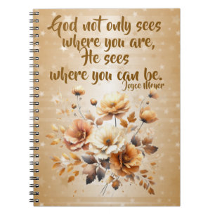 Cuaderno en espiral de citas inspiradoras de Joyce