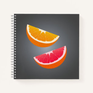 Cuaderno en espiral de cítricos de naranja y toron