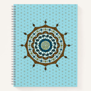 Cuaderno en espiral de cobre Mehndi Fantasy