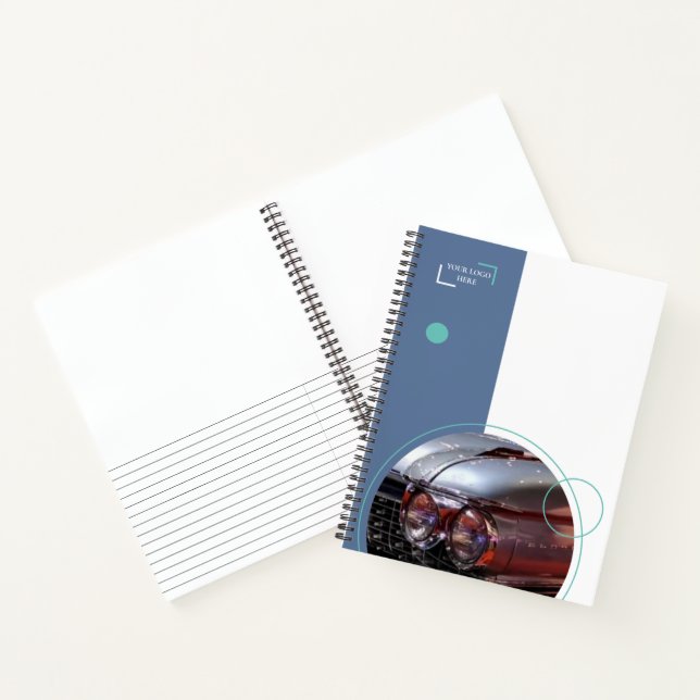 Cuaderno en espiral de coche clásico (Interior)