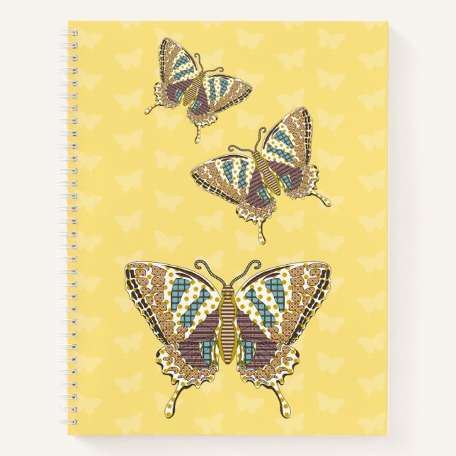 Cuaderno en espiral de cola de golondrina azteca (Anverso)