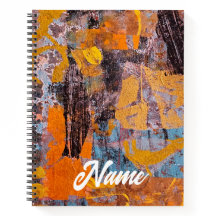 Cuaderno en espiral de Collage de Gel Print de fog
