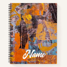 Cuaderno en espiral de Collage de Gel Print de fog