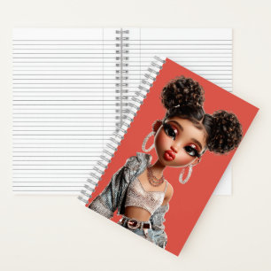 Cuaderno en espiral de coral Glow Getter