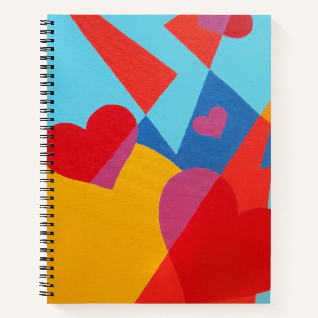 Cuaderno en espiral de corazón contemporáneo – Col (Anverso)