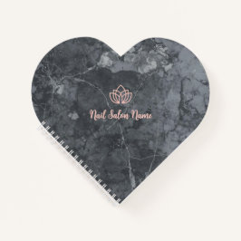 Cuaderno en espiral de corazón personalizado para 