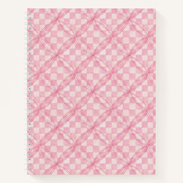 Cuaderno en espiral de CORAZÓN ROSA 8.5x11  (Anverso)