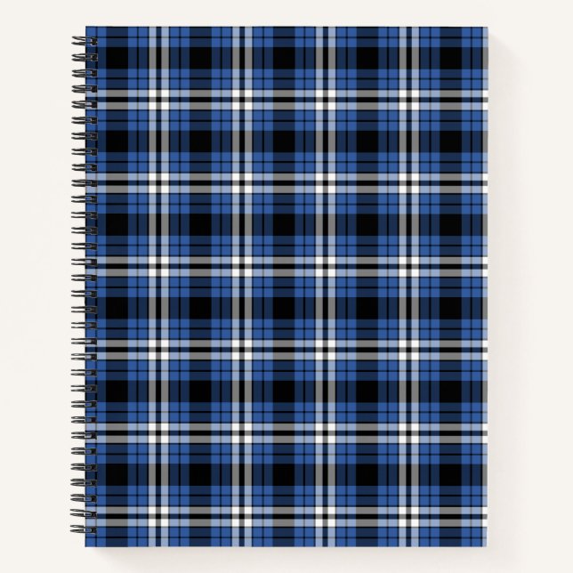 Cuaderno en espiral de cuadros azules (Anverso)